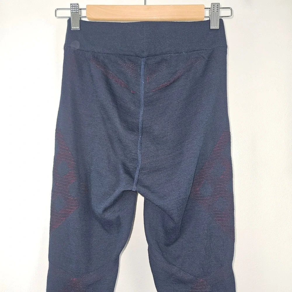 Smartwool Intraknit Merino 200 Bottoms Leggings Sz M Navy Blue Base Layer Pants